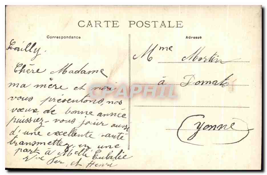 CPA Fantaisie Bonen annee — Verso