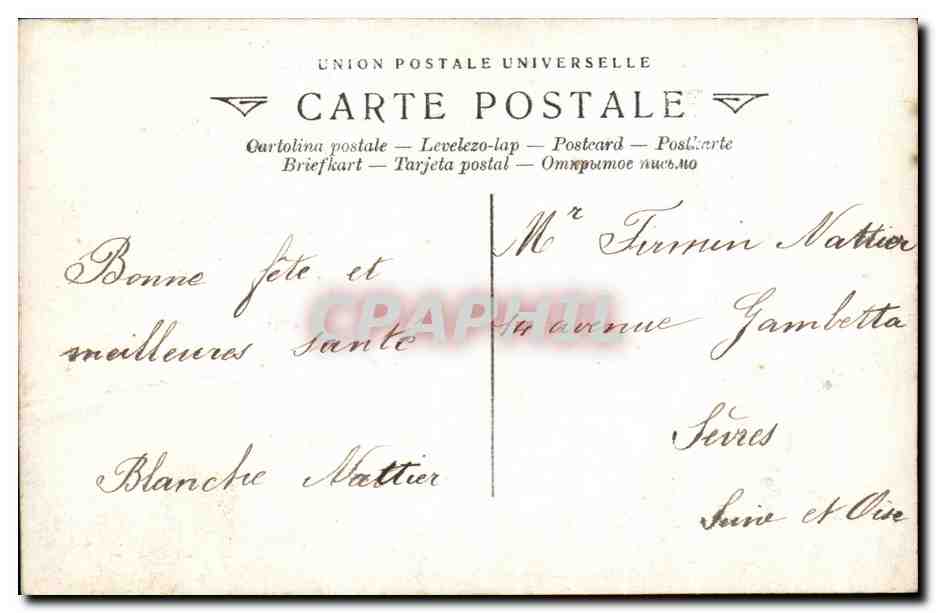 CPA Fantaisie Enfant — Verso