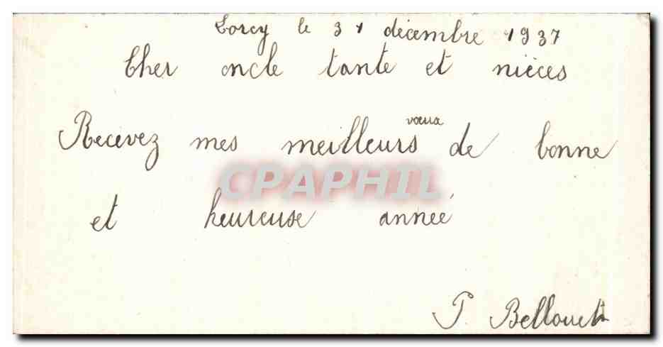 CPA Fantaisie Bonen annee — Rückseite