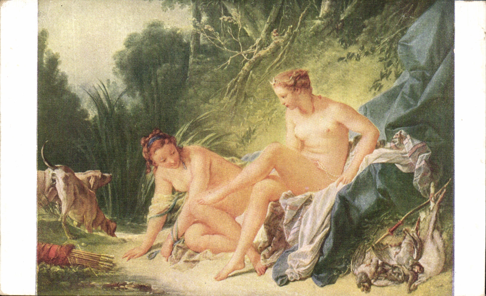 CPA Fracnois Boucher Diane sortant du bain musee du louvre paris 