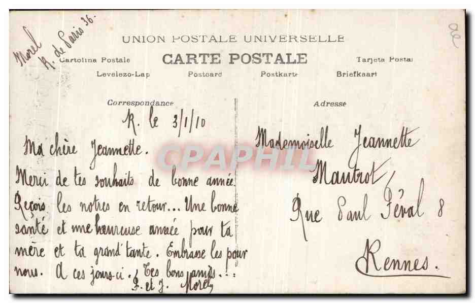 CPA Fantaisie Enfant — Rückseite