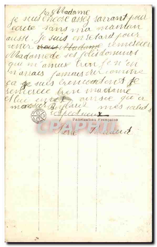 CPA Fantaisie Enfant — Rückseite