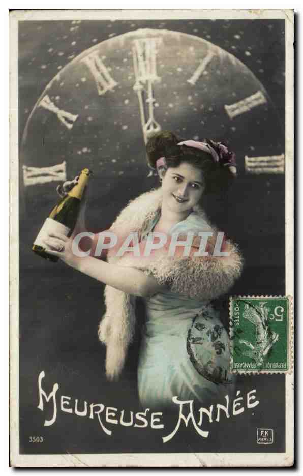 CPA Fantaisie Femme Champagne 