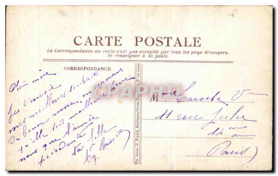 CPA Fantaisie Femme  — Verso