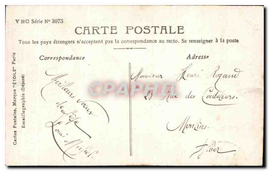 CPA Fantaisie Femme Muguet — Rückseite