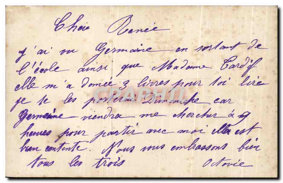 CPA Fantaisie Femme  — Rückseite