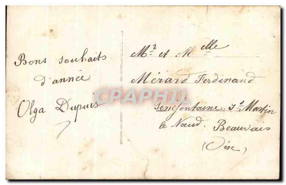 CPA Fantaisie Femme  — Verso