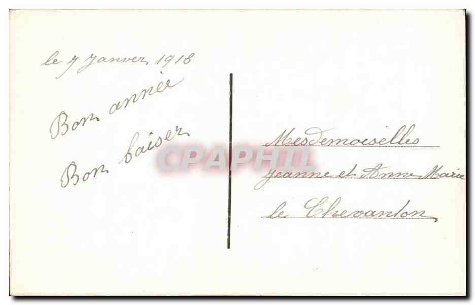 CPA Fantaisie Fleurs Bonen annee — Rückseite