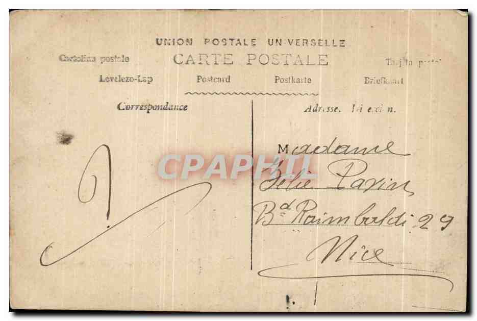 CPA Fantaisie Femme  — Rückseite