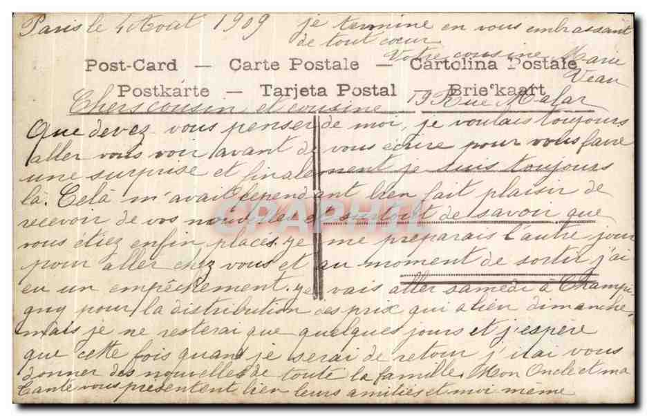 CPA Fantaisie Femme  — Verso