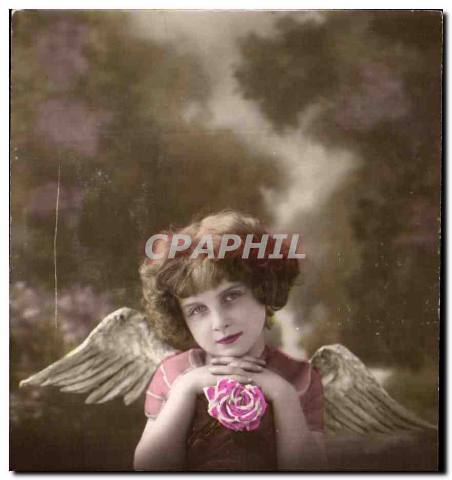 CPA Fantaisie Enfant Ange Noel 