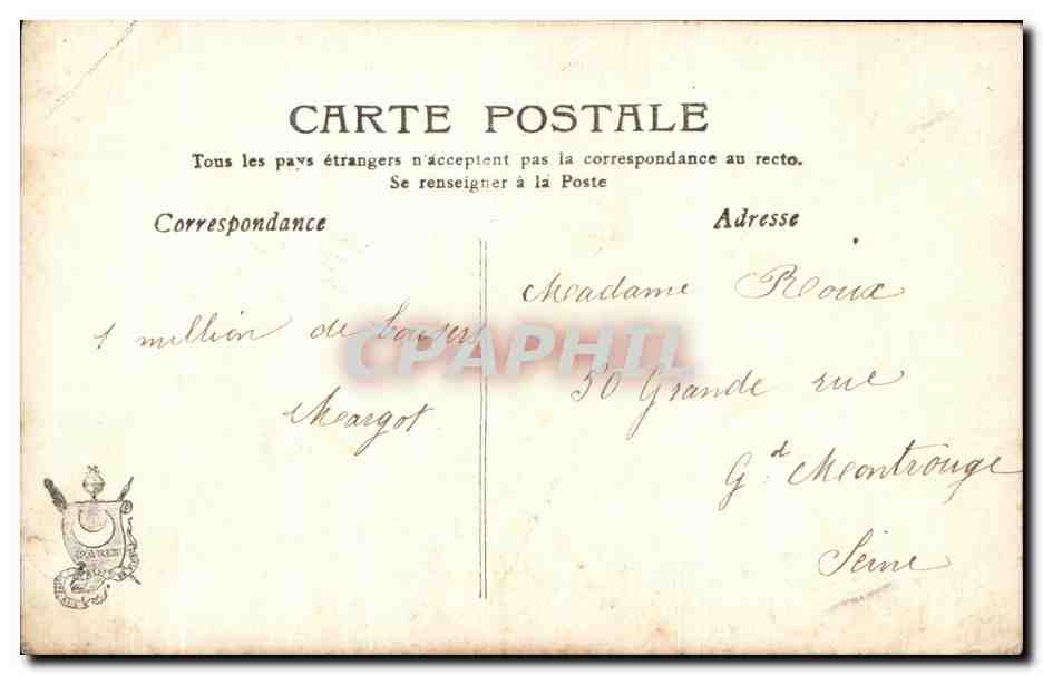 CPA Fantaisie Enfant — Rückseite