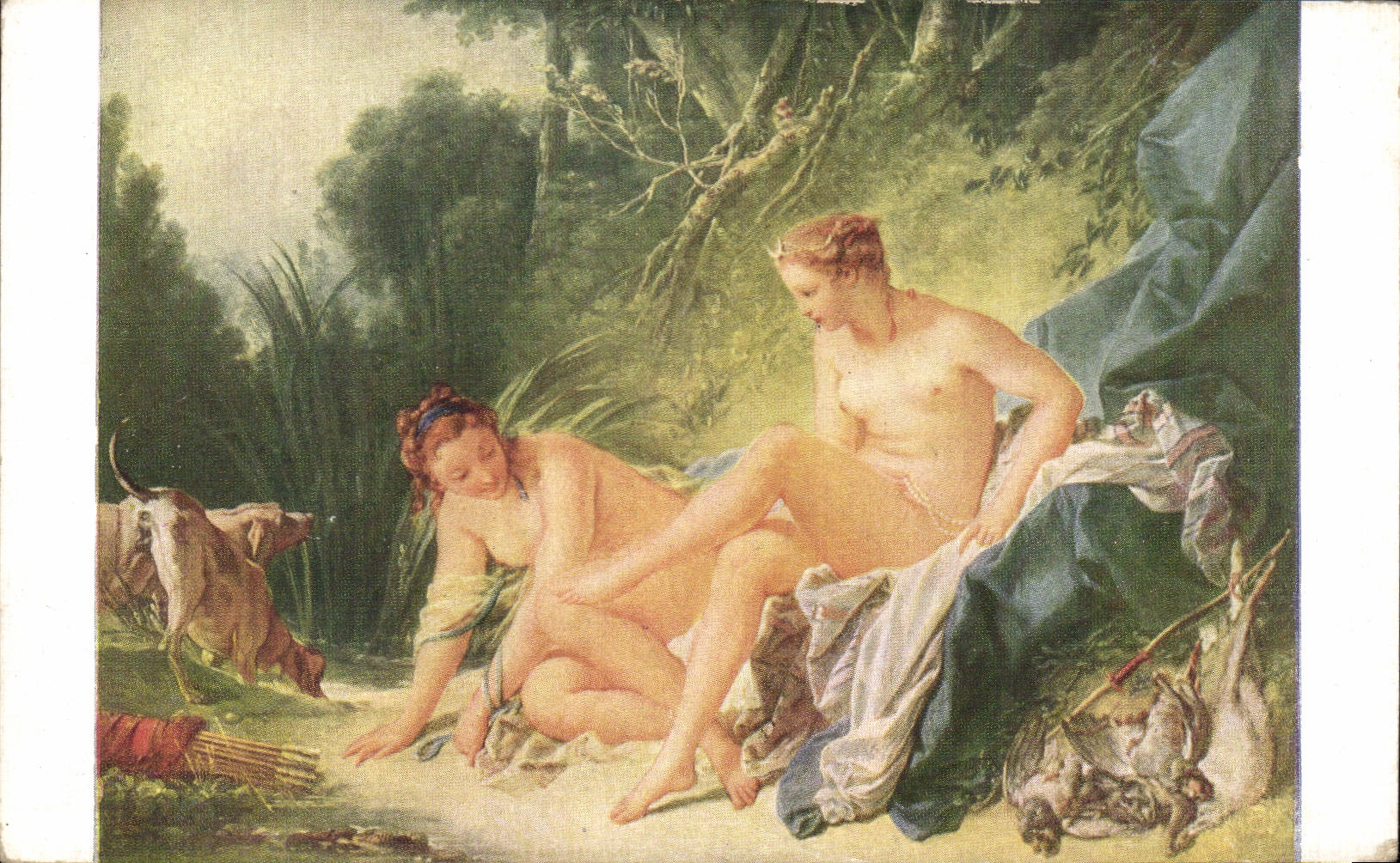 CPA Francois Boucher Musee du Louvre Diane sortant du bain 