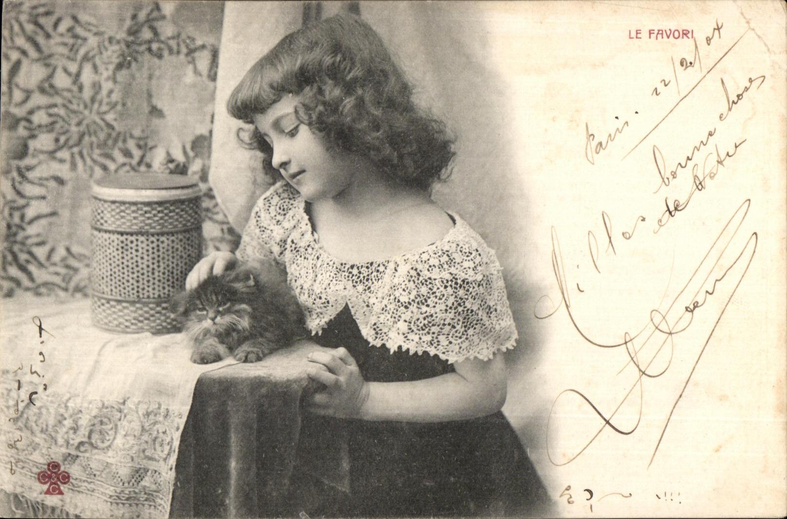 CPA Fantaisie Enfant Chien le favori 