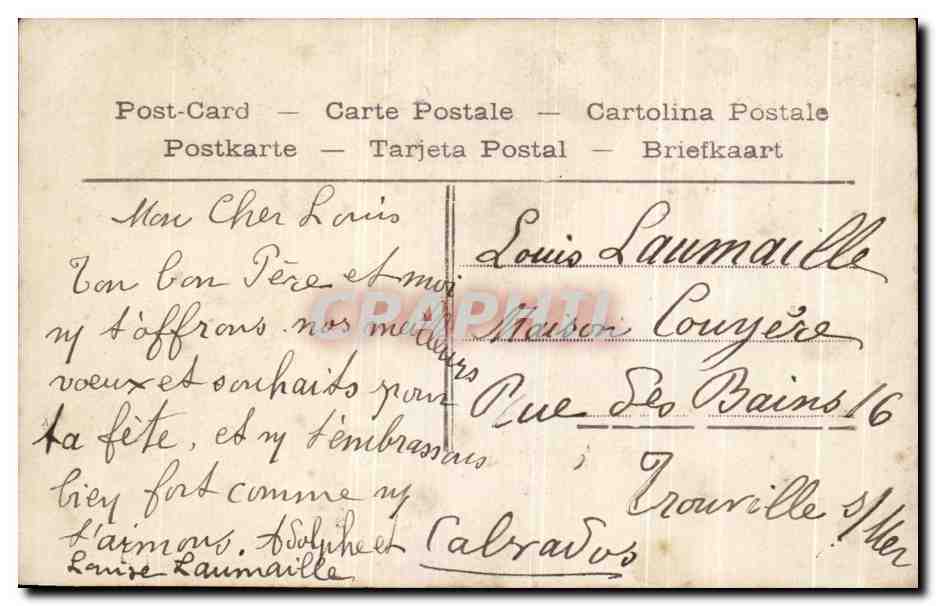 CPA Fantaisie Enfants — Verso