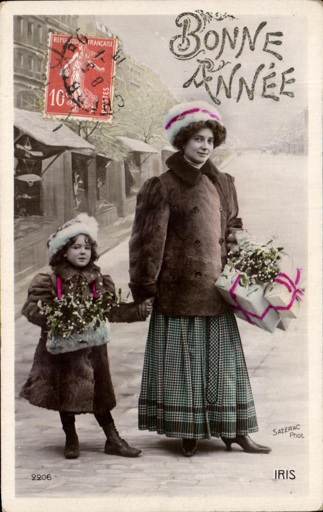 CPA Fantaisie Femme et enfant 