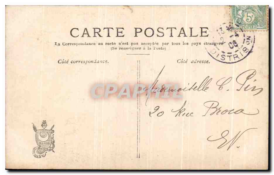CPA Fantaisie Femme  — Verso