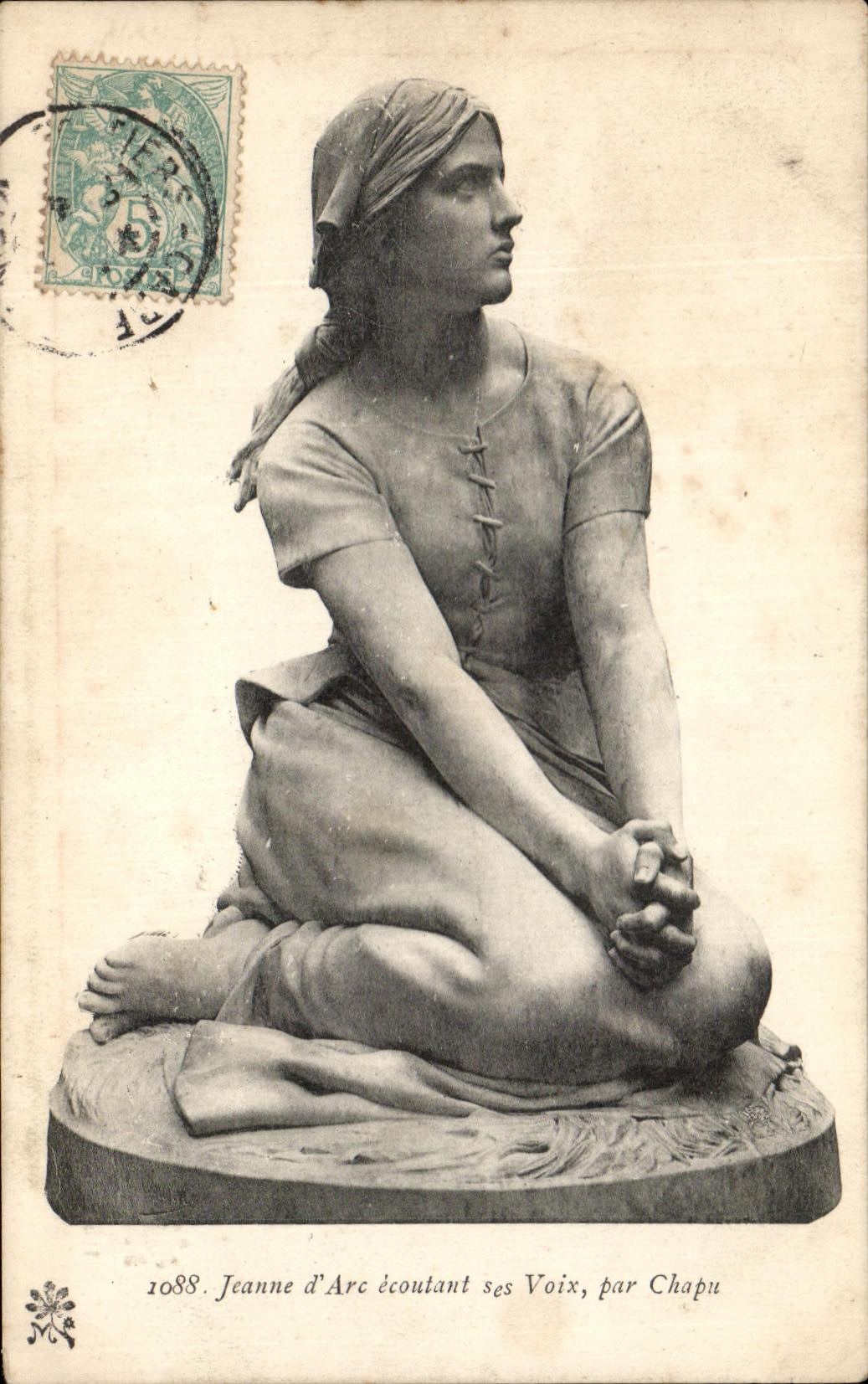 CPA Jeanne d'arc ecoutant ses voix par Chapu 