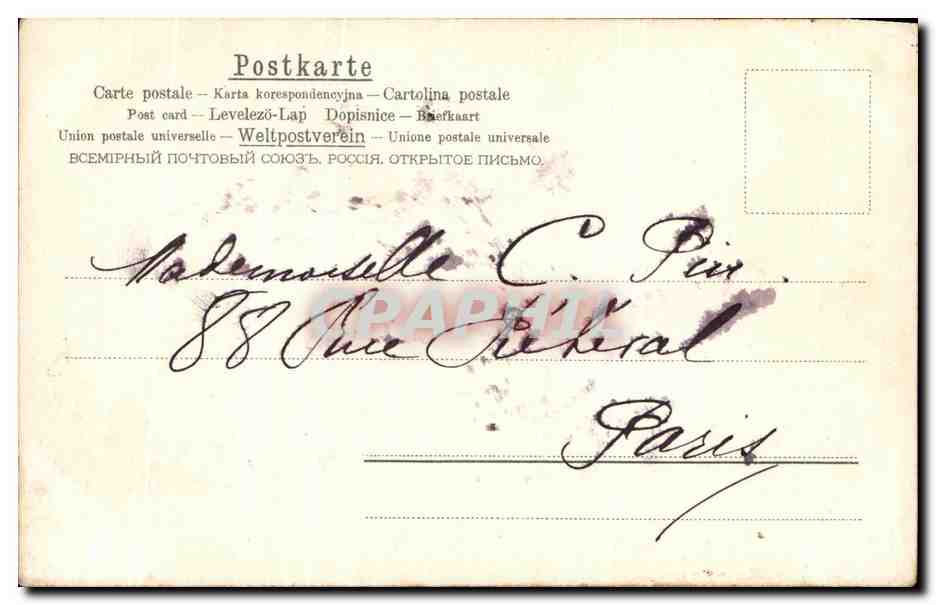 CPA Fantaisie Enfant — Rückseite
