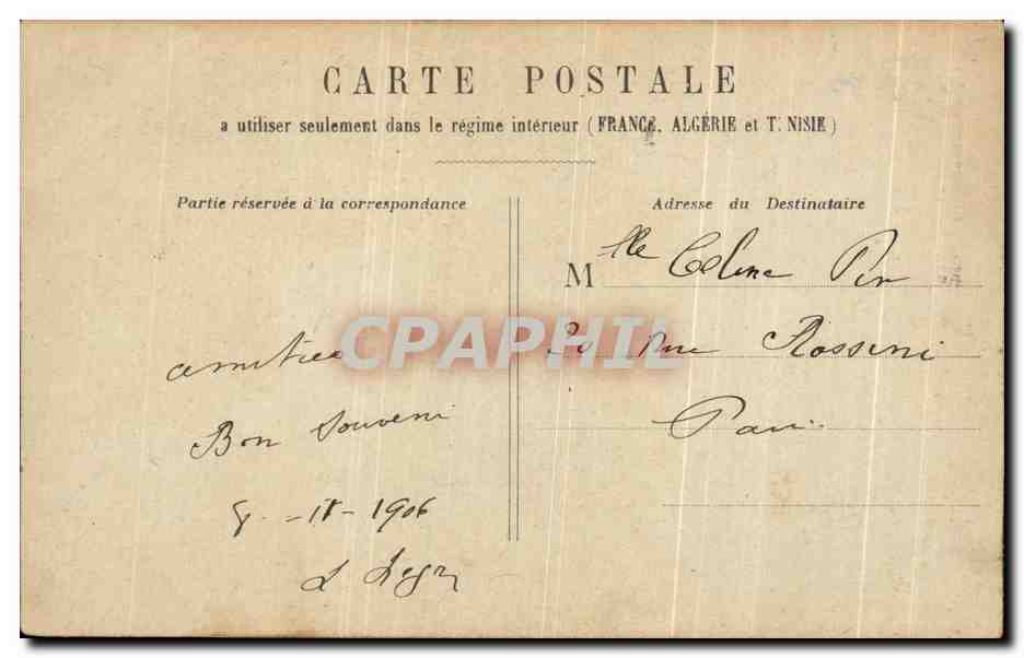 CPA Fantaisie Femme  — Rückseite