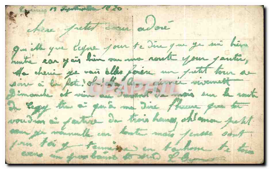 CPA Fantaisie Homme — Verso