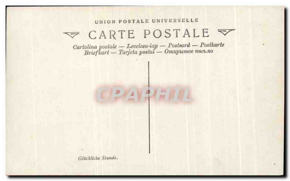 CPA Fantaisie salon 1909Vogel L'heure heureuse — Back