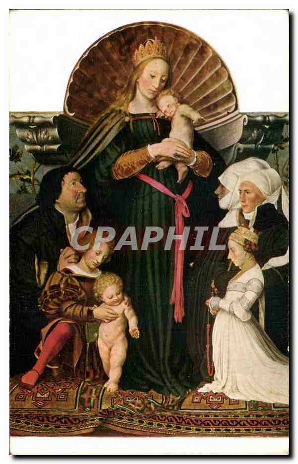 CPA Fantaisie Holbein Madonne 
