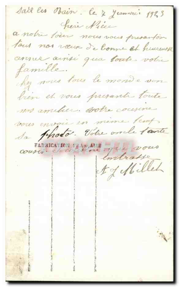 CPA Fantaisie Fleurs Fer a cheval — Verso