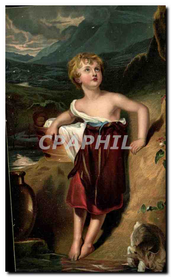 CPA Fantaisie Enfant et agneau 