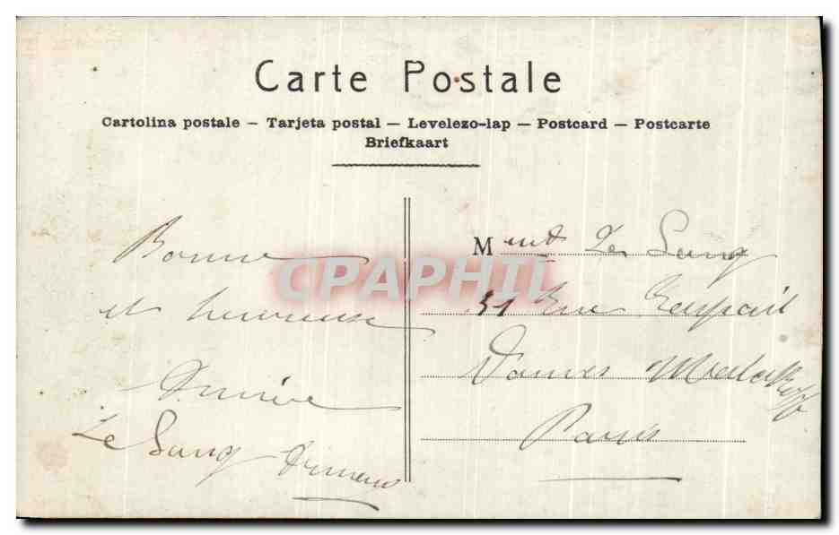CPA Fantaisie Fleurs  — Back