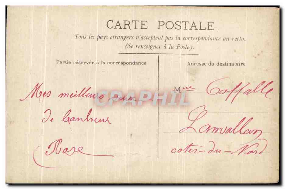 CPA Fantaisie Femme  — Rückseite