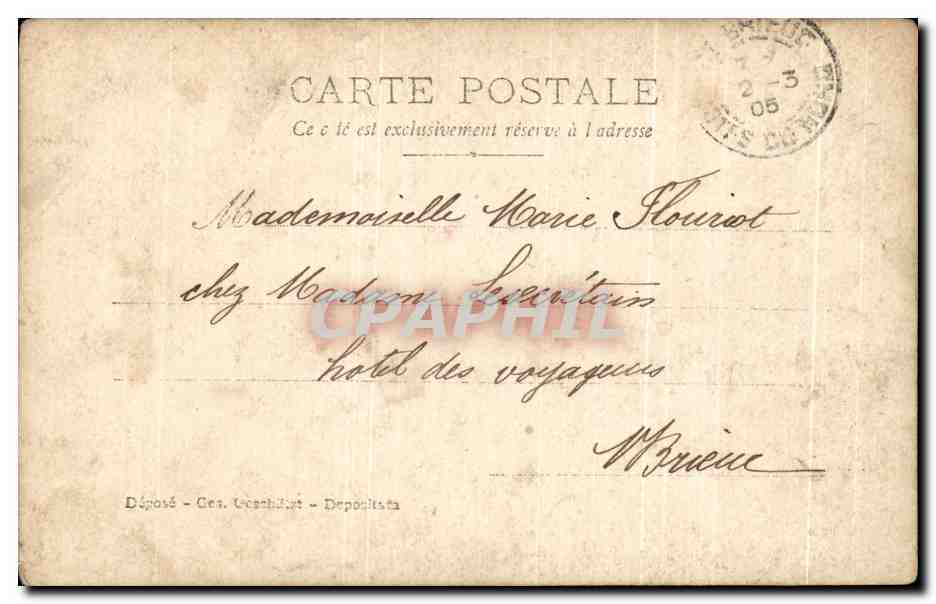 CPA Fantaisie Femme et enfant Soins au jardin  — Rückseite