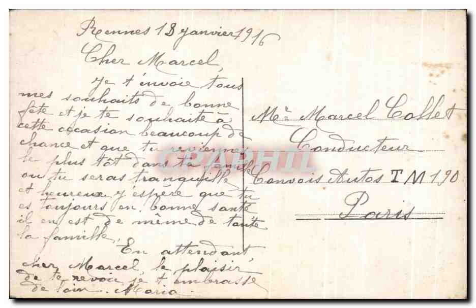 CPA Fantaisie Femme  — Verso