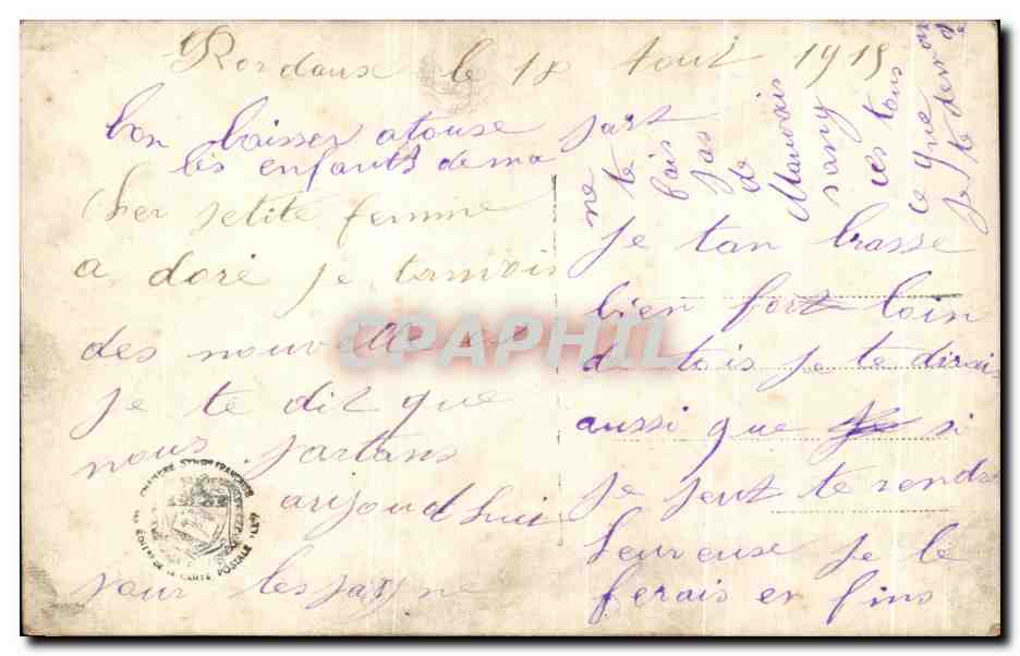 CPA Fantaisie Femme  — Verso