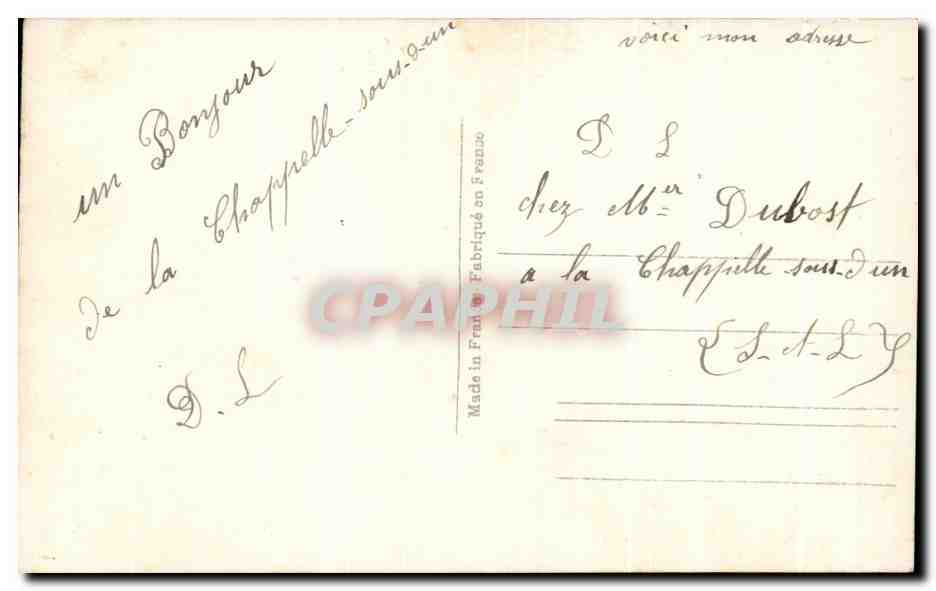 CPA Fantaisie Femme  — Verso