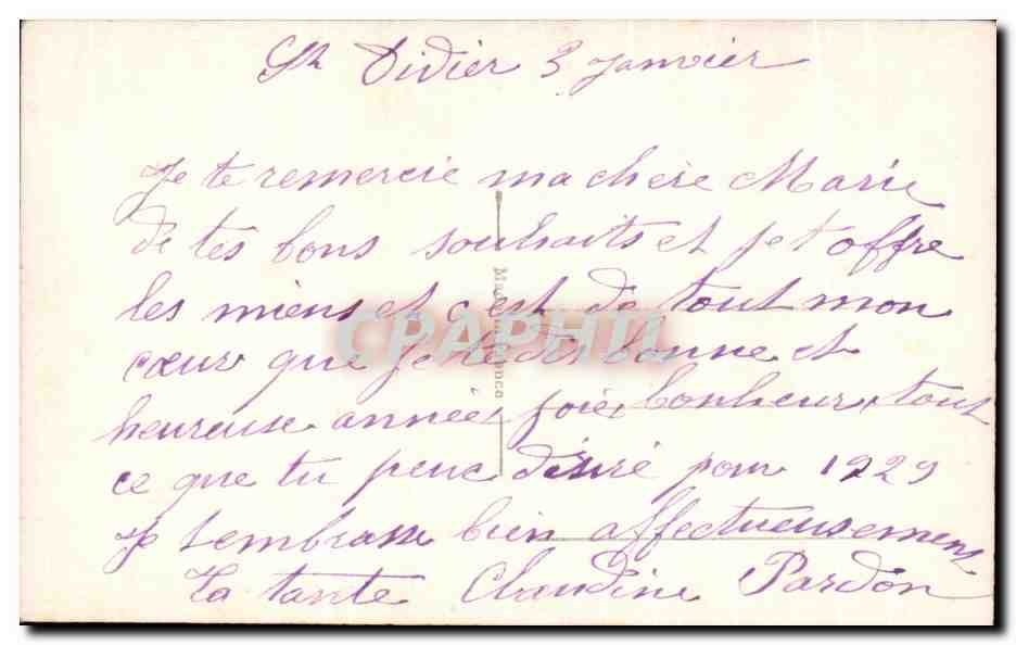 CPA Fantaisie Femme  — Verso