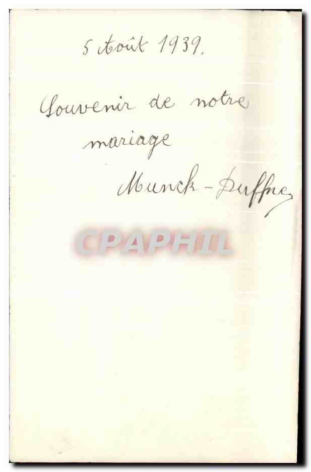 Photo mariage  — Rückseite