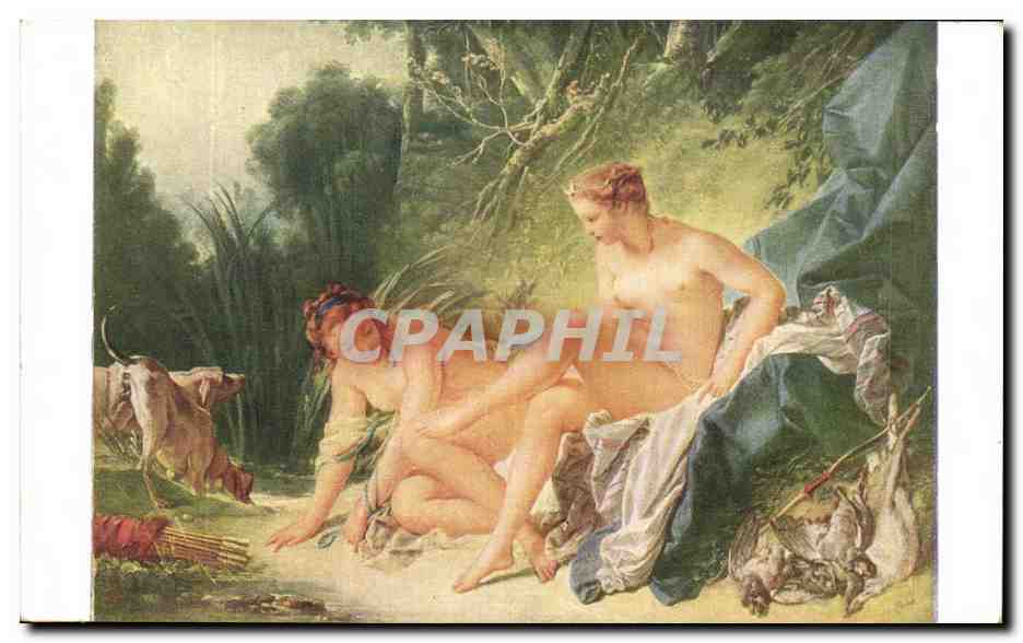 CPA Fracnois Boucher Musee du Louvre Paris Diane sortant du bain 