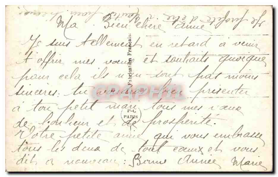 CPA Fantaisie Femme  — Verso