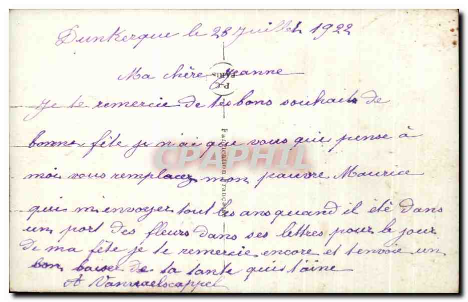 CPA Fantaisie Femme  — Verso