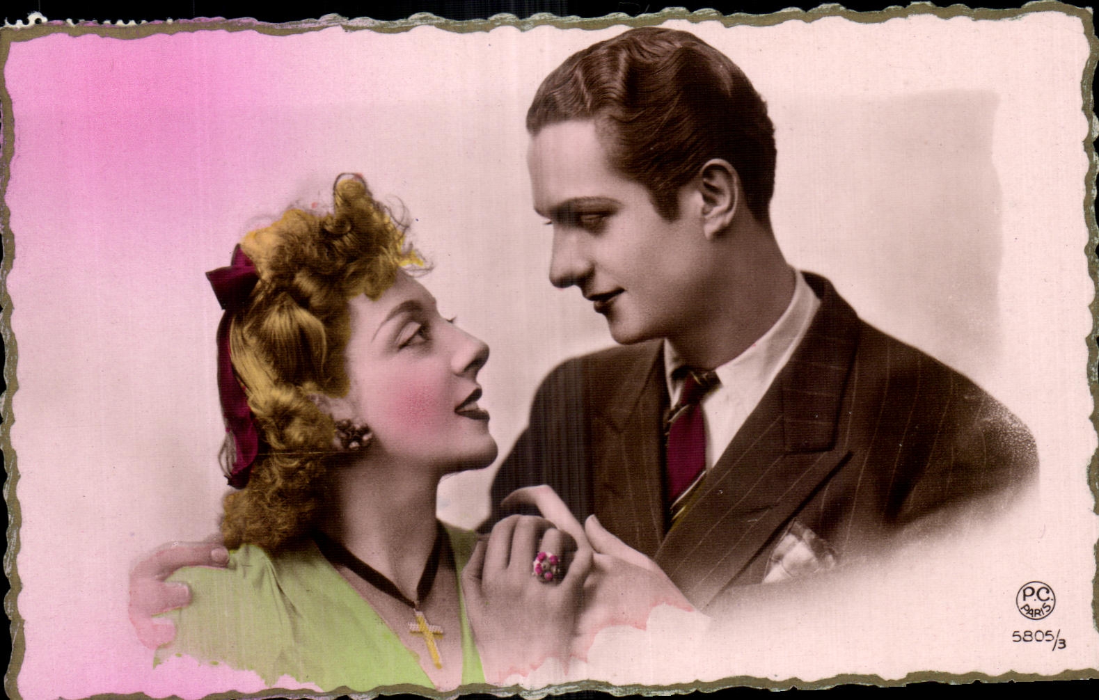 Couple en tenue d'époque — PC 5805/3 — PC AIPCO