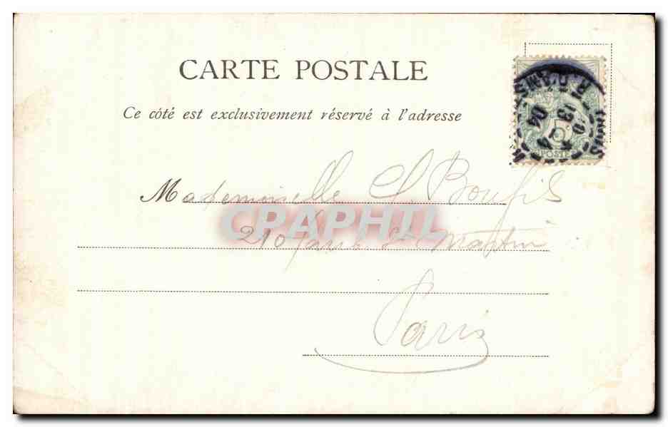 CPA Fantaisie Femme  — Rückseite