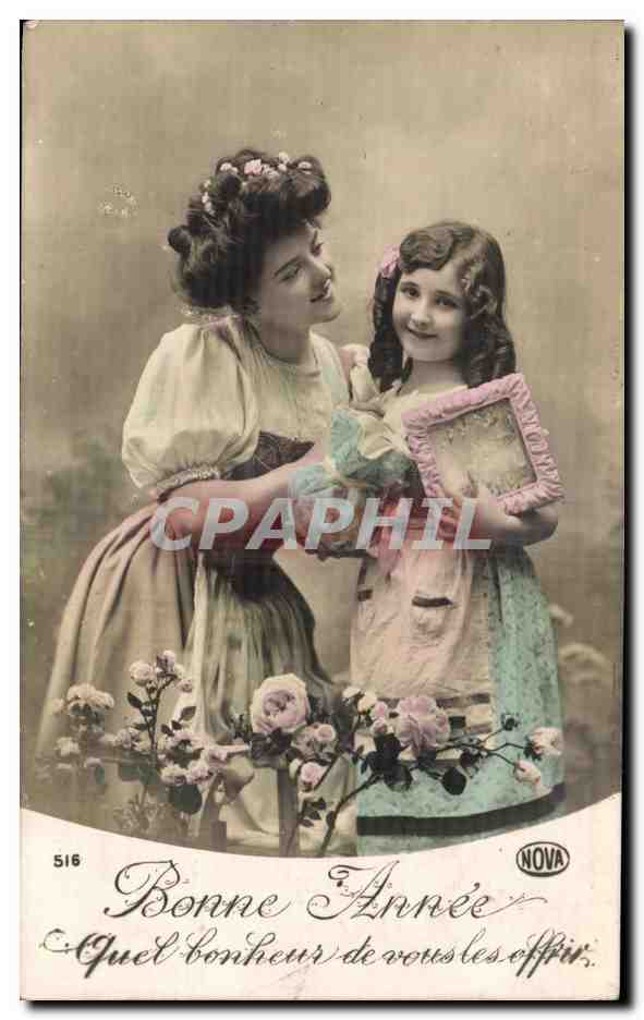 CPA Fantaisie Femme et enfant
