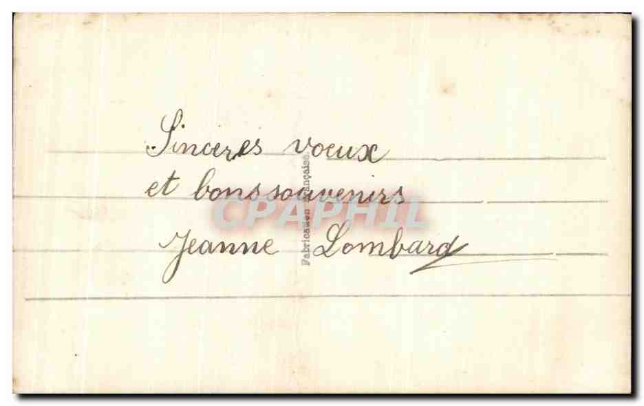 CPA Fantaisie Bonne annee — Verso