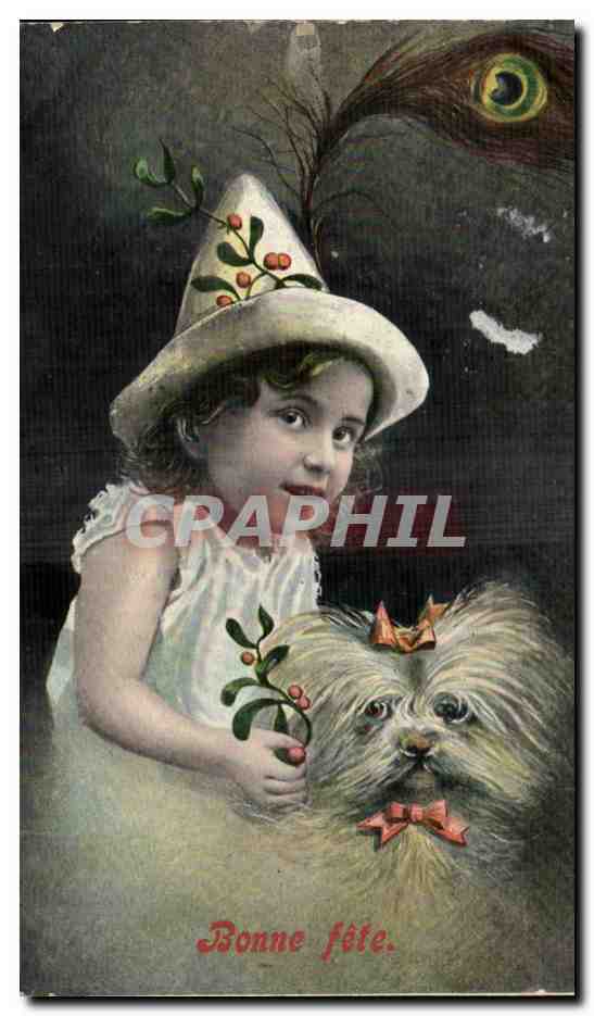 CPA Fantaisie Enfant Chien Clown 