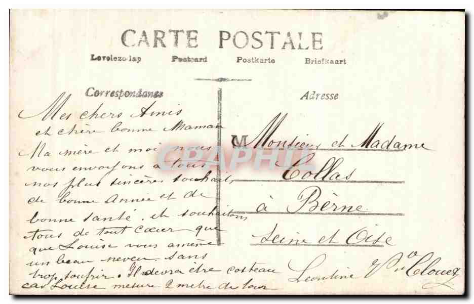 CPA Fantaisie Fleurs  — Rückseite