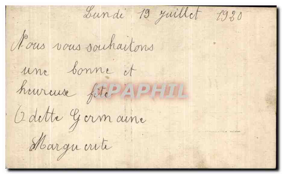 CPA Fantaisie Enfants — Rückseite