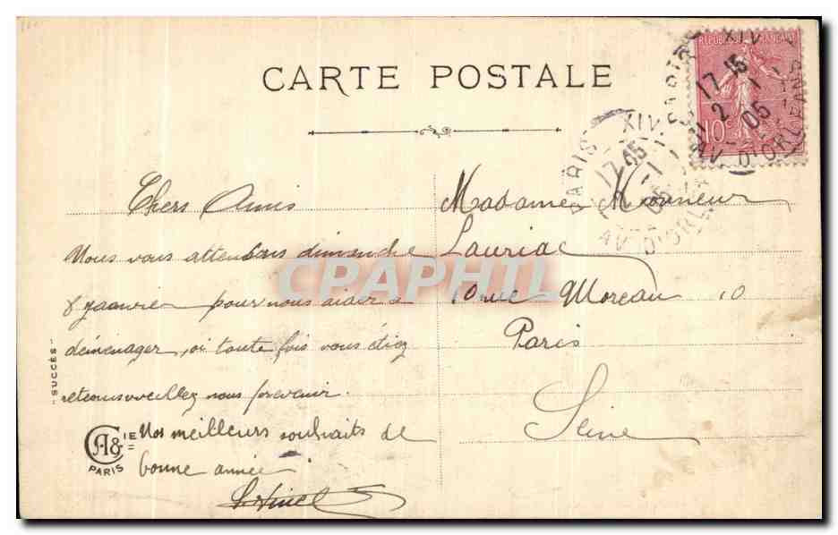 CPA Fantaisie Enfants — Rückseite