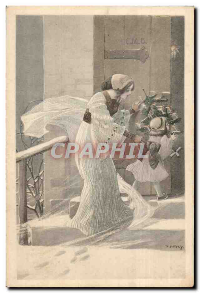 CPA Fantaisie Femme et enfant