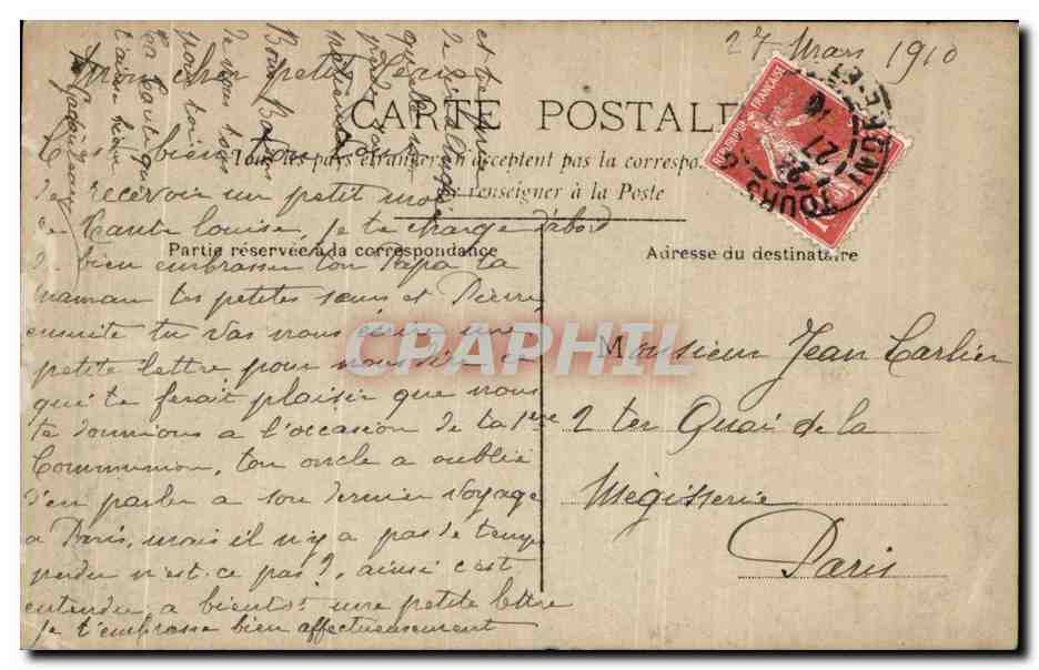 CPA Fantaisie Enfants — Rückseite